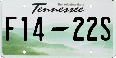 TN license plate F1422S