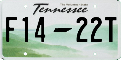TN license plate F1422T