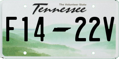 TN license plate F1422V