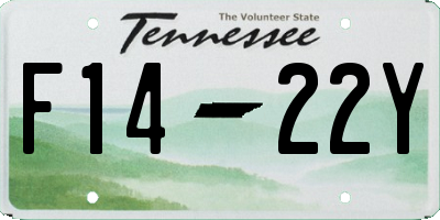 TN license plate F1422Y