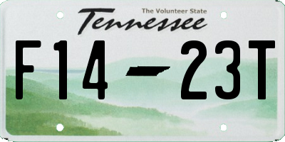 TN license plate F1423T