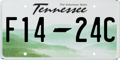 TN license plate F1424C
