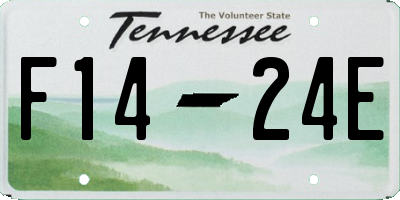 TN license plate F1424E
