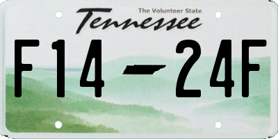 TN license plate F1424F