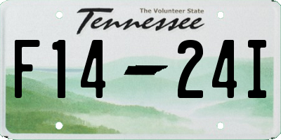 TN license plate F1424I