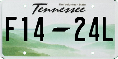 TN license plate F1424L
