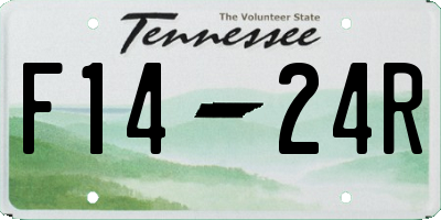 TN license plate F1424R