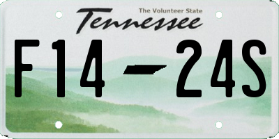 TN license plate F1424S