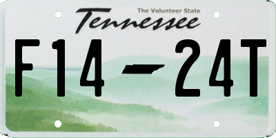 TN license plate F1424T