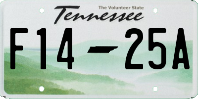 TN license plate F1425A