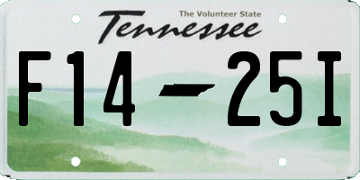 TN license plate F1425I