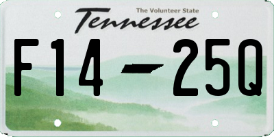 TN license plate F1425Q