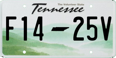 TN license plate F1425V