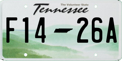 TN license plate F1426A