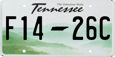 TN license plate F1426C