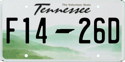 TN license plate F1426D