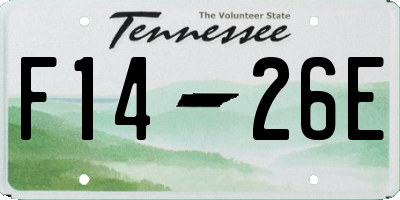 TN license plate F1426E