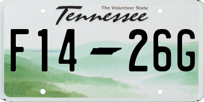 TN license plate F1426G