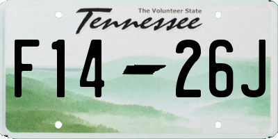 TN license plate F1426J
