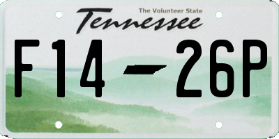 TN license plate F1426P