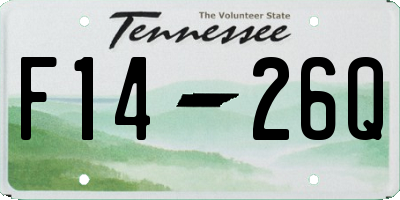 TN license plate F1426Q