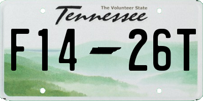 TN license plate F1426T