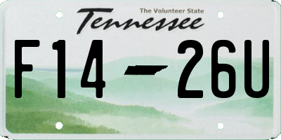 TN license plate F1426U