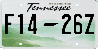 TN license plate F1426Z