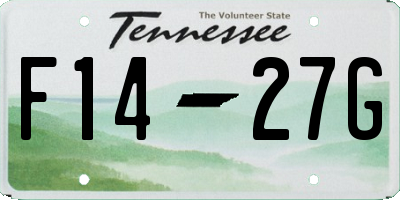 TN license plate F1427G