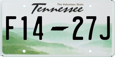 TN license plate F1427J