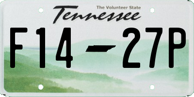TN license plate F1427P