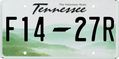 TN license plate F1427R