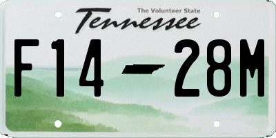 TN license plate F1428M
