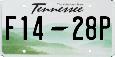 TN license plate F1428P