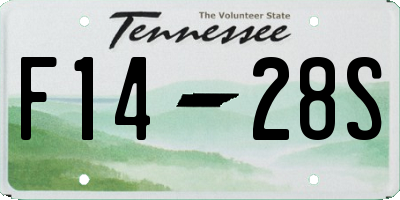 TN license plate F1428S