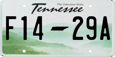 TN license plate F1429A