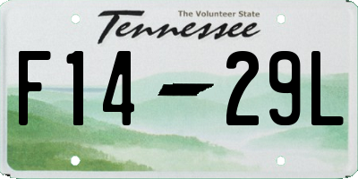 TN license plate F1429L