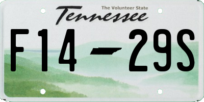 TN license plate F1429S