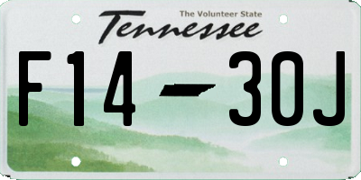 TN license plate F1430J