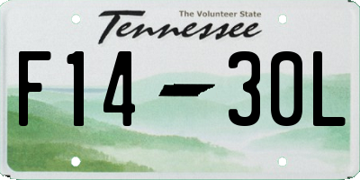 TN license plate F1430L