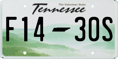 TN license plate F1430S