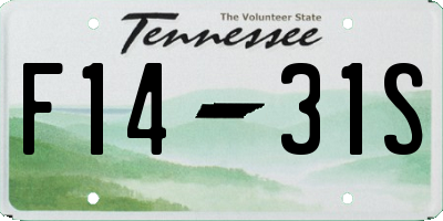 TN license plate F1431S