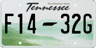 TN license plate F1432G