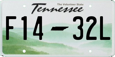 TN license plate F1432L
