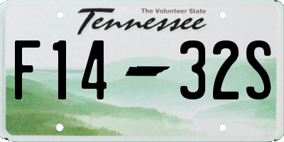 TN license plate F1432S