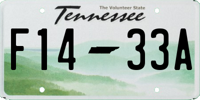 TN license plate F1433A