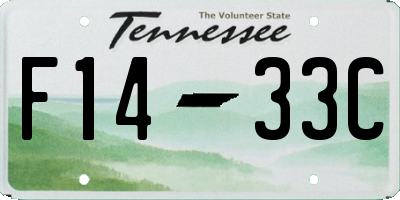 TN license plate F1433C