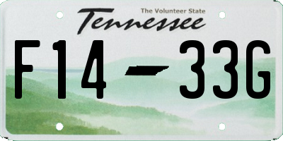 TN license plate F1433G