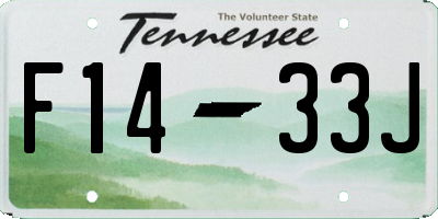 TN license plate F1433J
