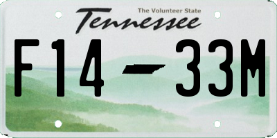 TN license plate F1433M
